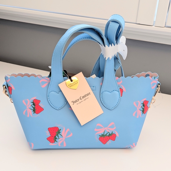 NWT Juicy Couture Sweet Strawberry Tote/Crossbody Bag w/Fun Detachable Pieces - Picture 12 of 16